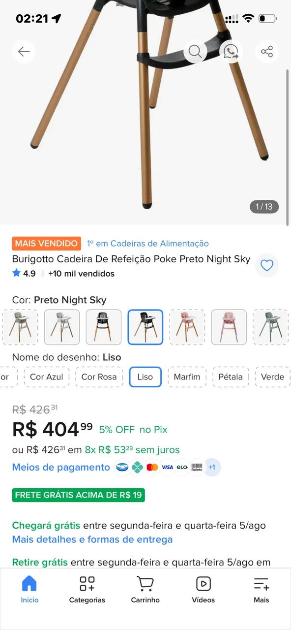 Cadeira de alimentação  - Foto 2