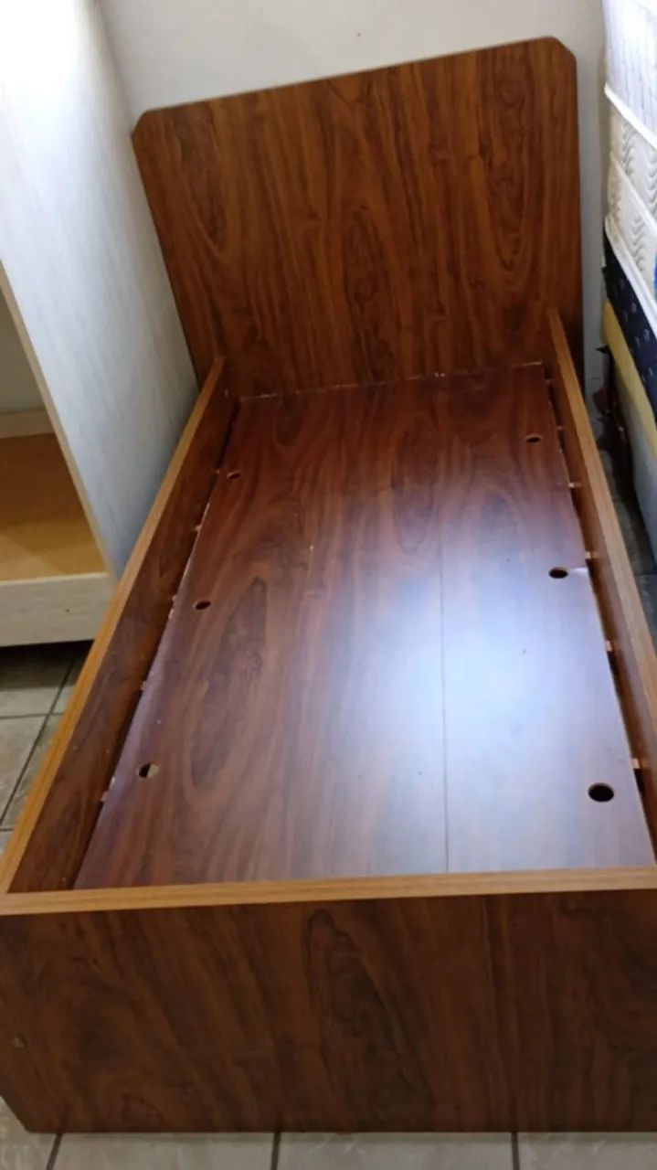 Cama solteiro madeira 