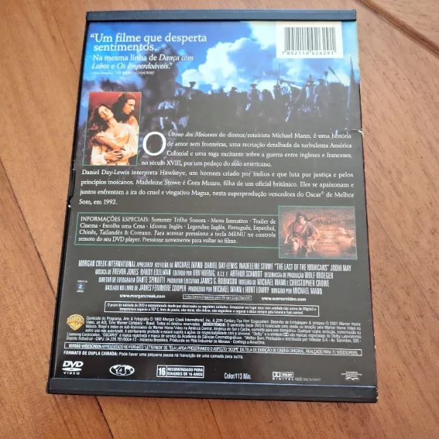 Dvd O Último dos Moicanos com Daniel Day-Lewis - Foto 3