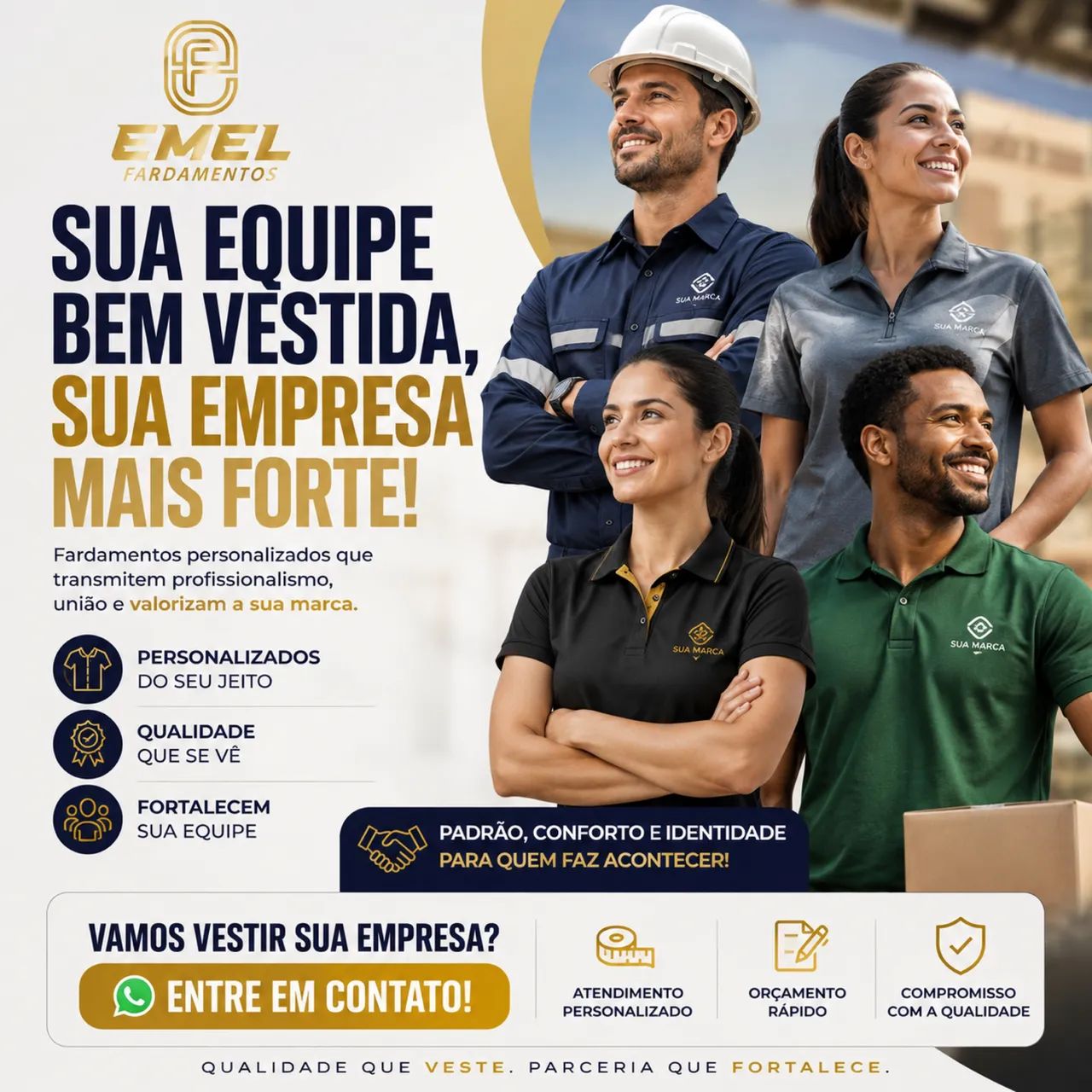Emel fardamentos personalizados 