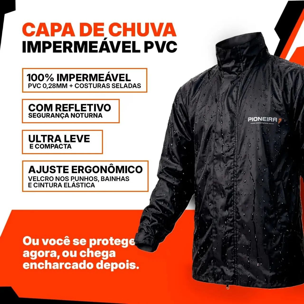 Capa de chuva pioneira excelente qualidade e durabilidade - Foto 5