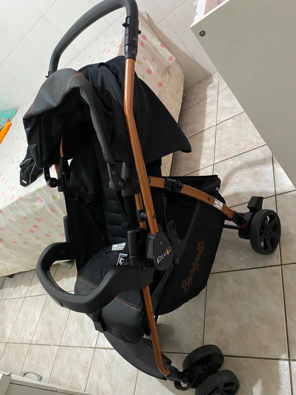Carrinho Burigotto Preto - NOVO