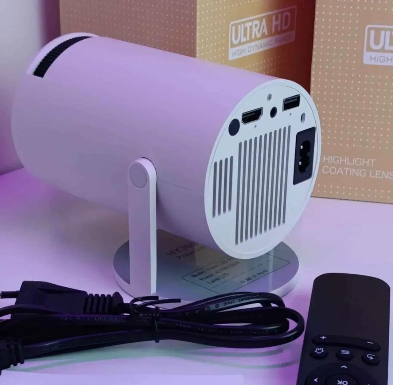 Mini Projetor Smart HY300 4K Android Wi-Fi Cinema em Casa (Novo) - Foto 2