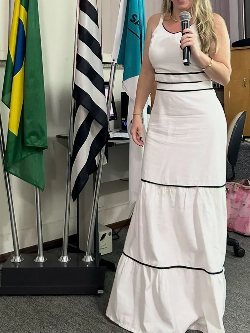 Conjunto lindo cropped e saia longa  - Foto 2