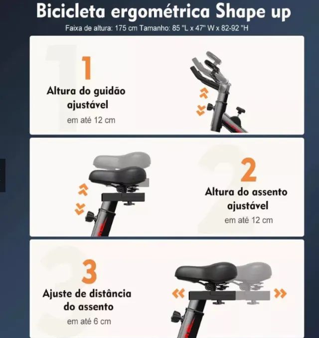 [NOVO] Bicicleta Ergométrica Spinning 120kg (NOVAS LACRADAS) Entregamos + Garantia! - Foto 5