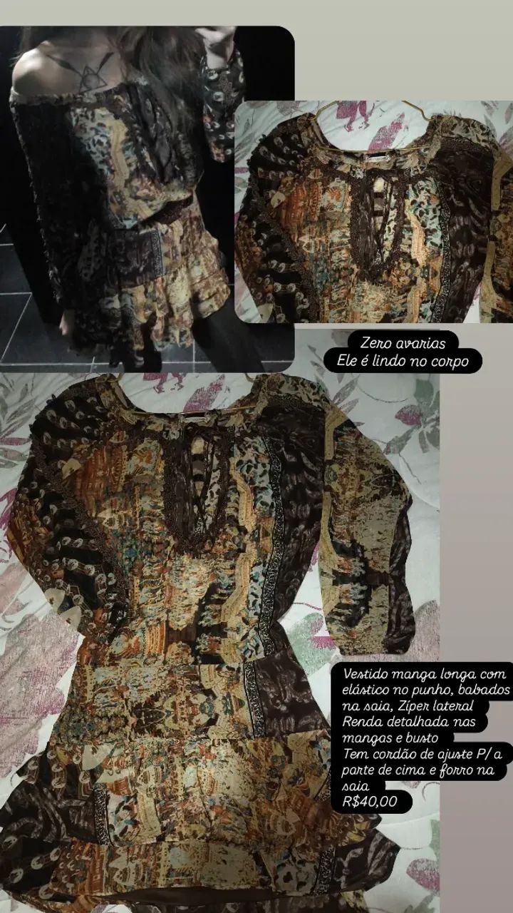 Vestido manga 3/4