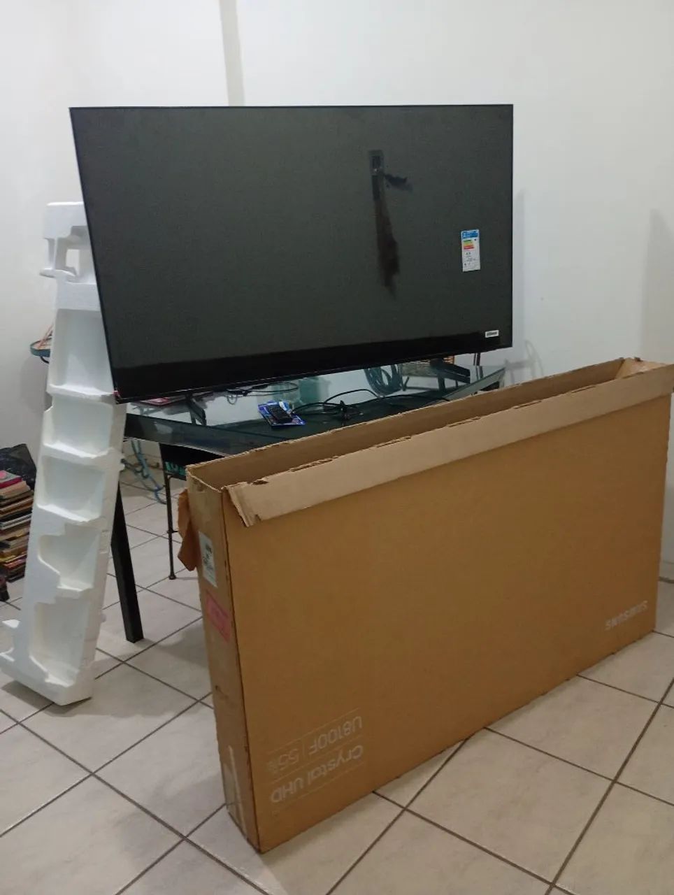 Smart TV Samsung 55" Crystal 4K - Zera na Caixa!