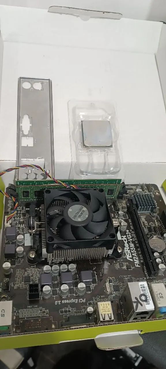 Kit FM2 com  2 processadores 4gb memoria 