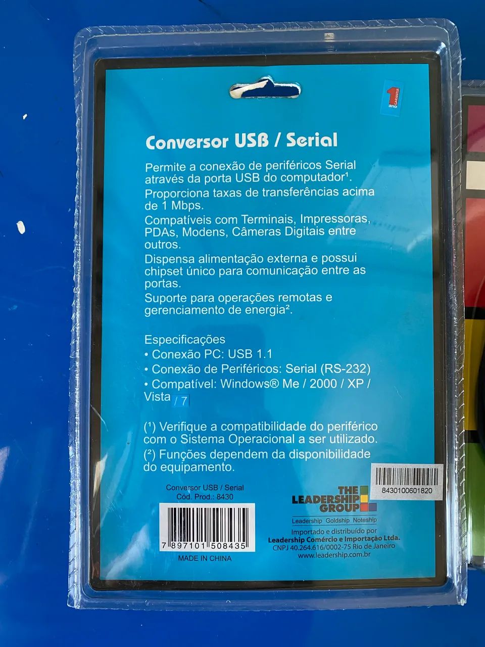 Conversor USB para Serial RS232 | Novo na embalagem | Plug & Play - Foto 2