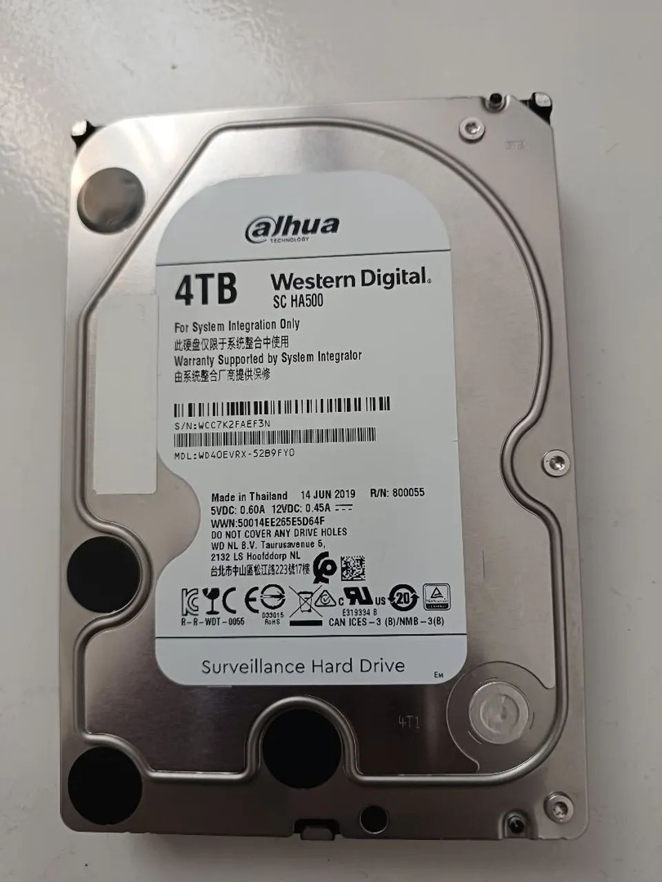 Hd wd 4TB Nvr DVRs CFTV CPUs 