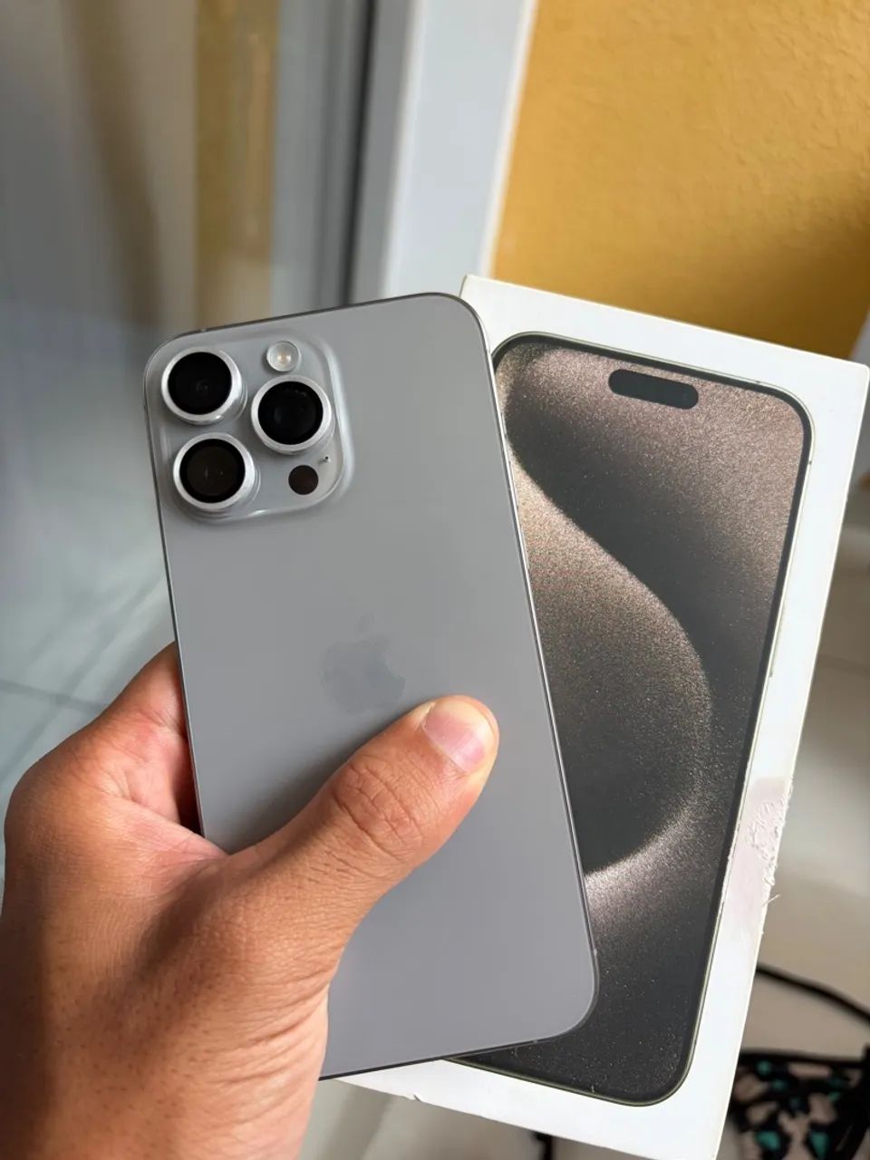 iPhone 15 pro max todo original cor natural 