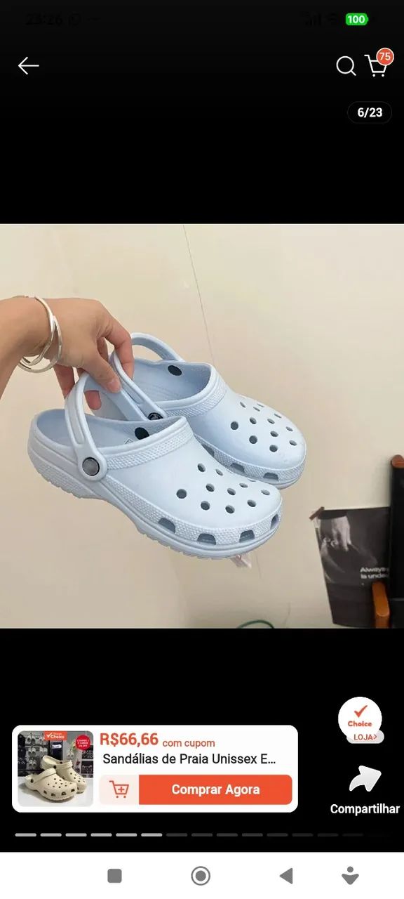 CROCKS BRANCA NOVA! 34/35 - Foto 4