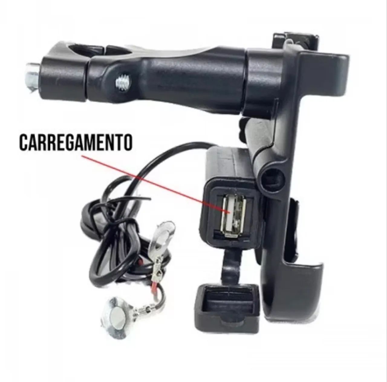 Suporte Celular para Moto com USB ou Sem USB - 360°
