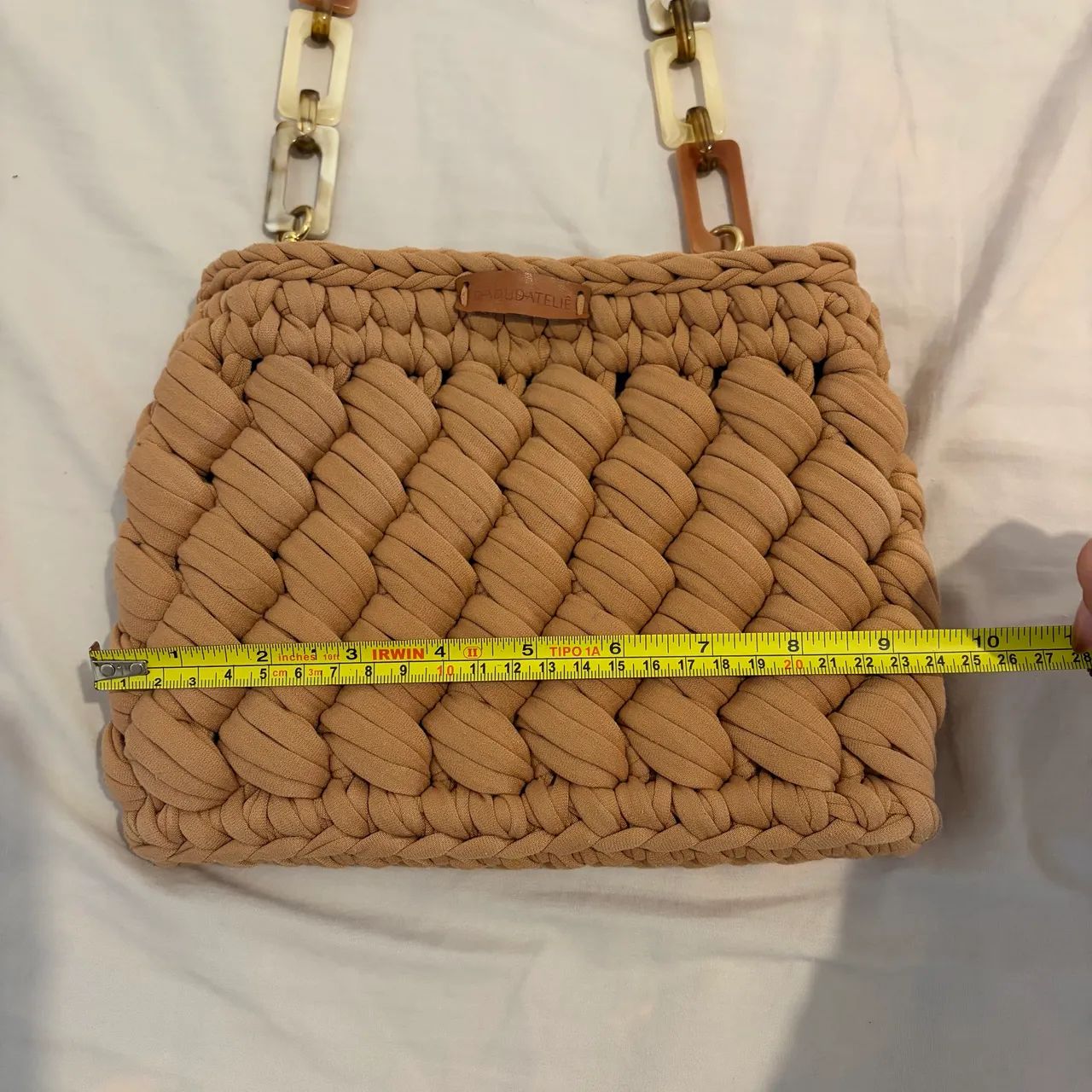 Bolsa de Crochê Média - Doce de Leite  - Foto 5