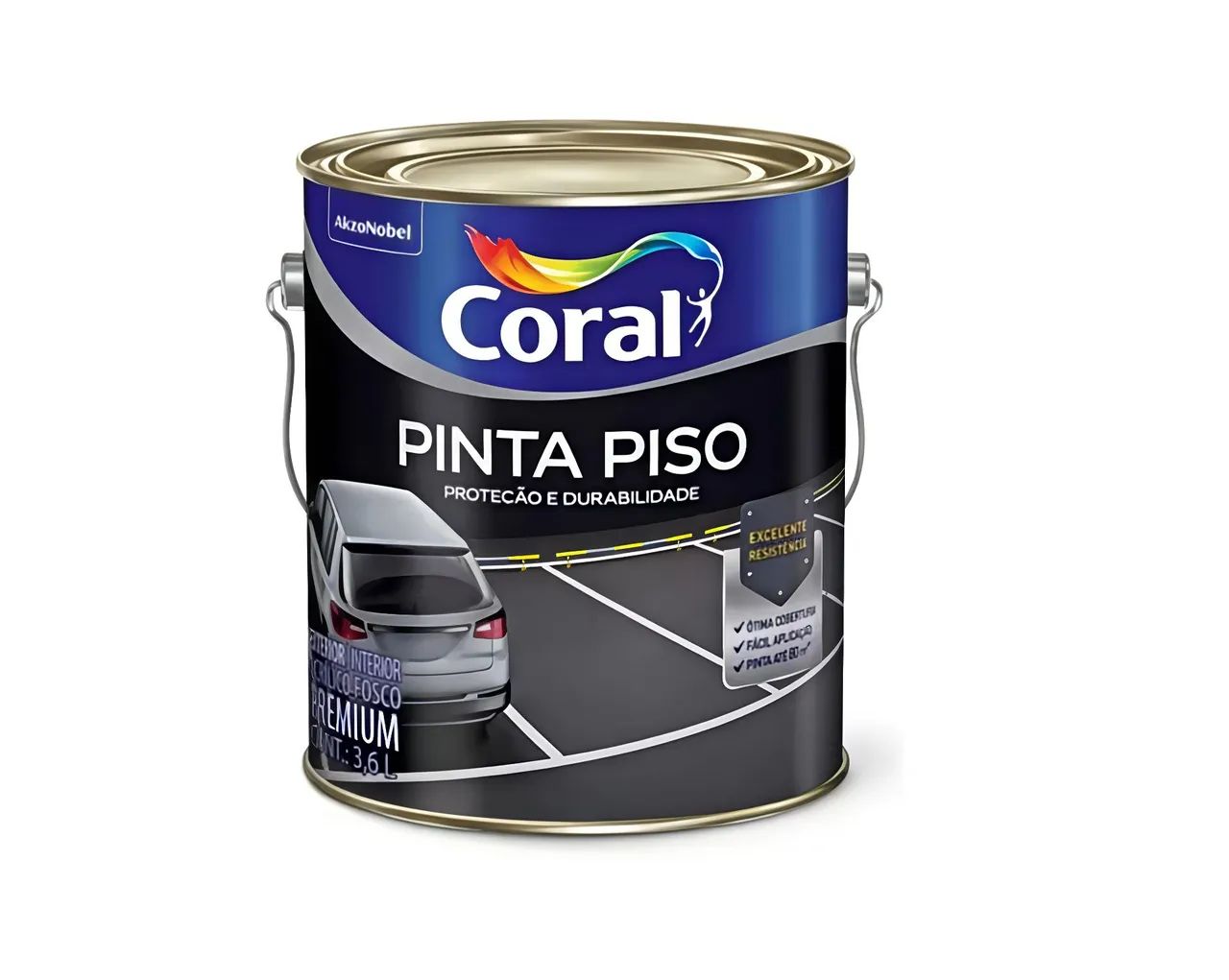 Tinta Piso Cinza Escuro Coral 3.6lt