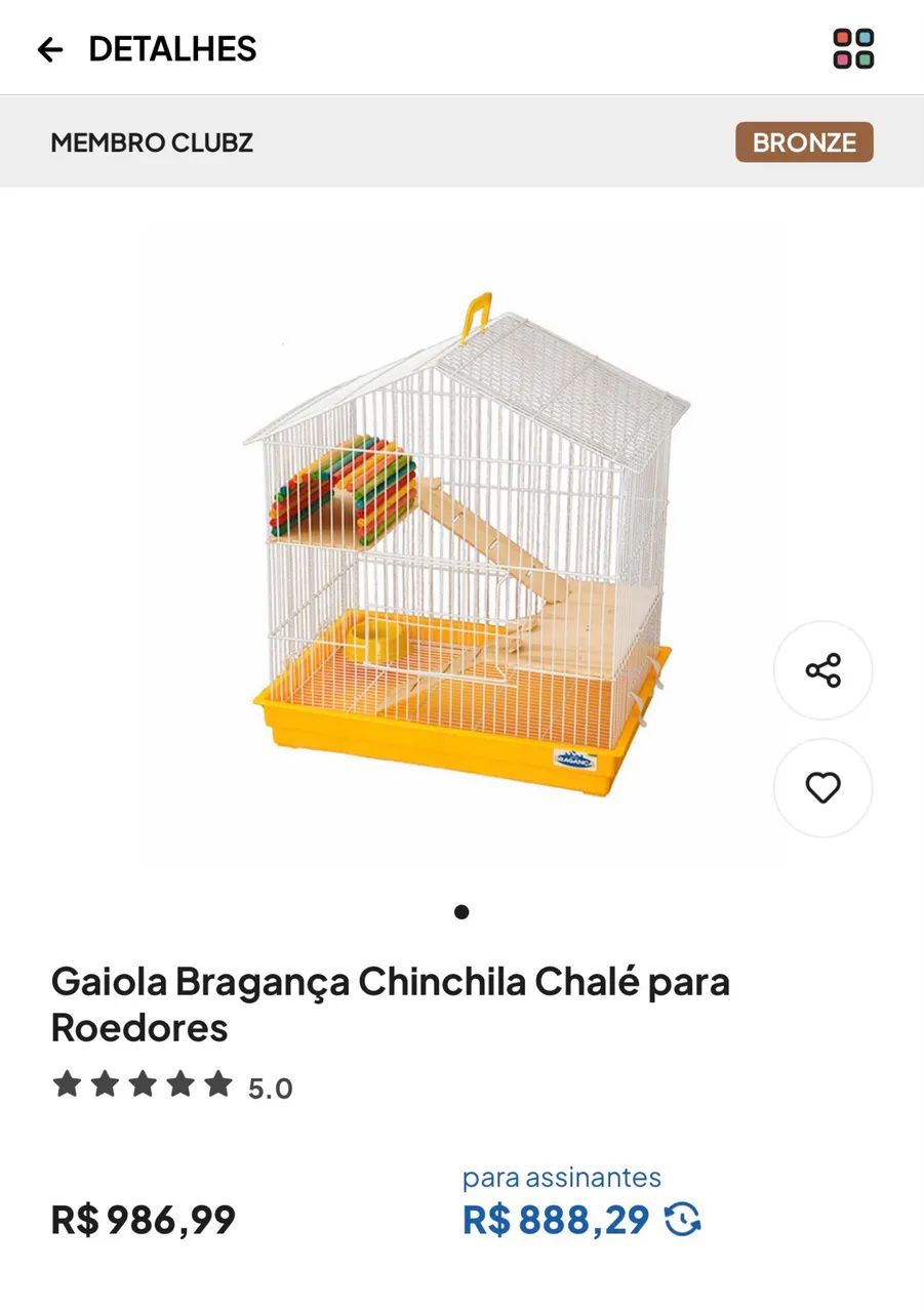 Gaiola para Roedores 