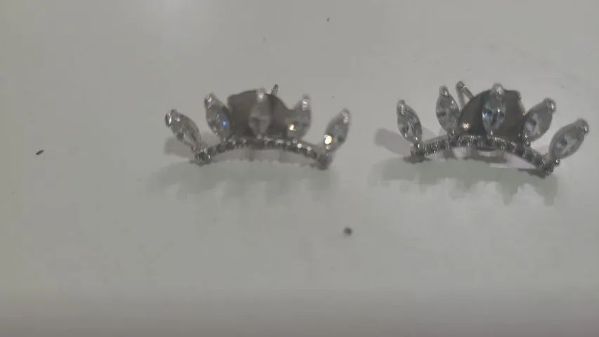 brincos no estilo ear cuff com design de coroa, prata 925