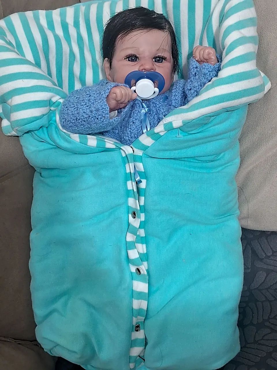 Bebê Reborn Elijah + Saco Dormir 