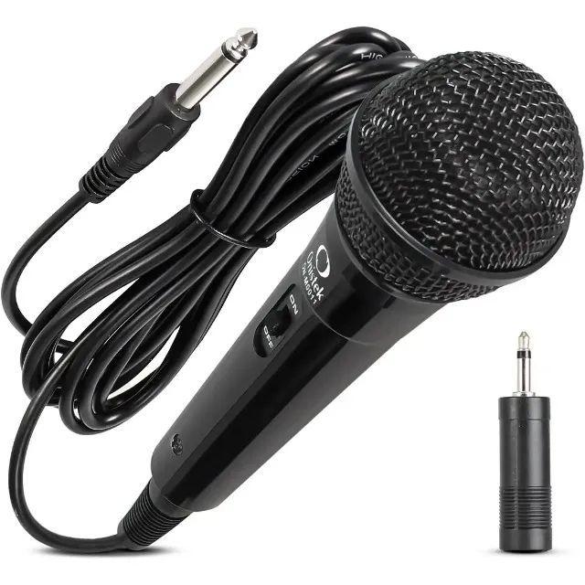 Microfone Dinâmico Com Fio 3m P10 Karaokê Show Profissional