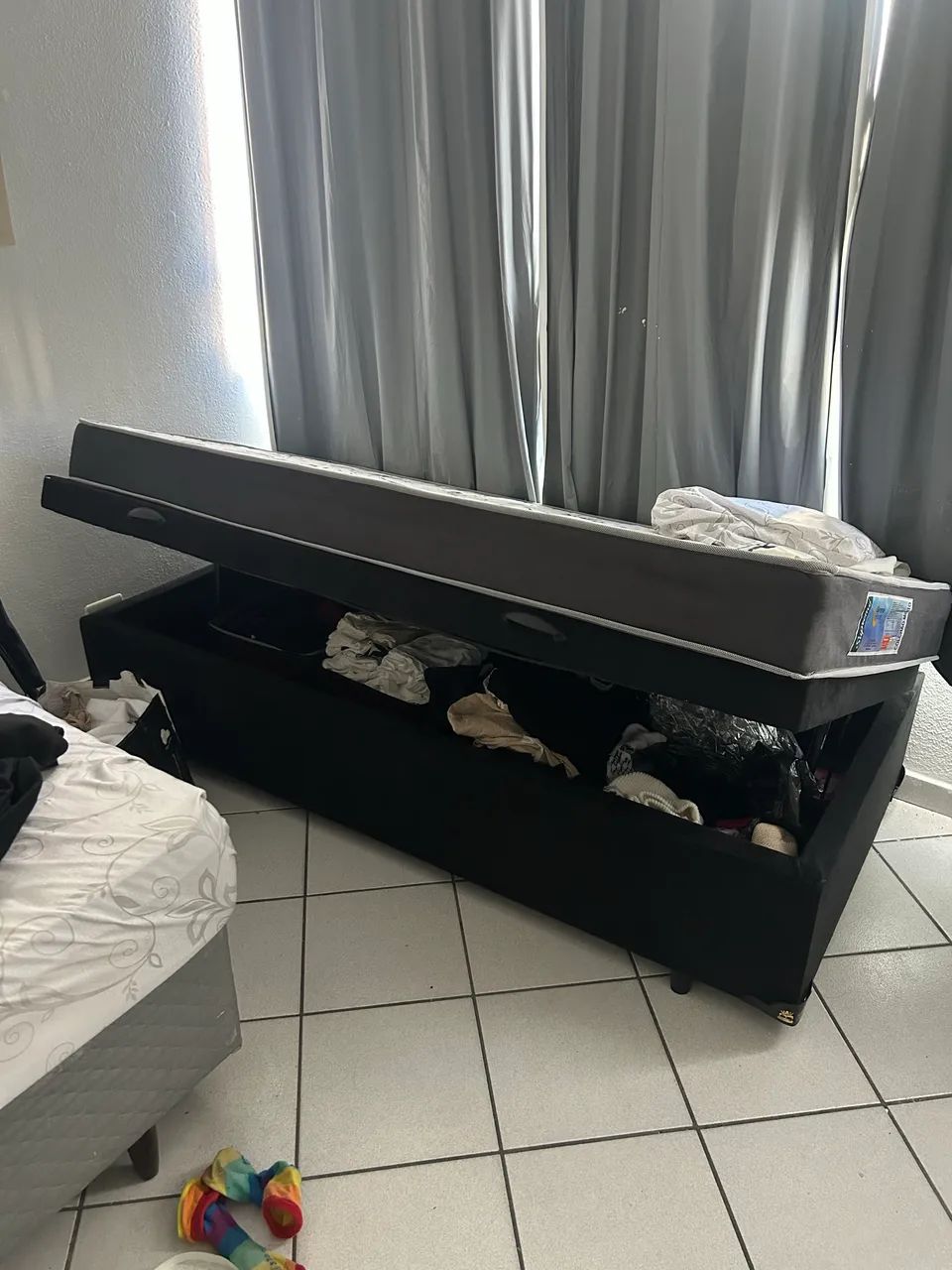 cama solteiro bau
