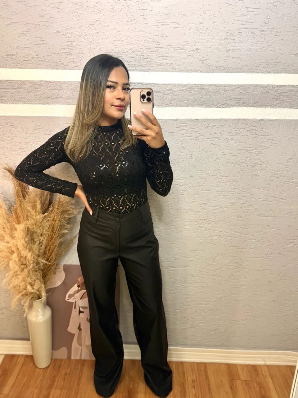 Calça de couro pantalona - Foto 3