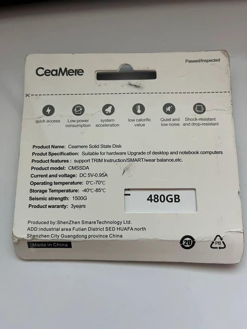 SSD 480 GB NOVO