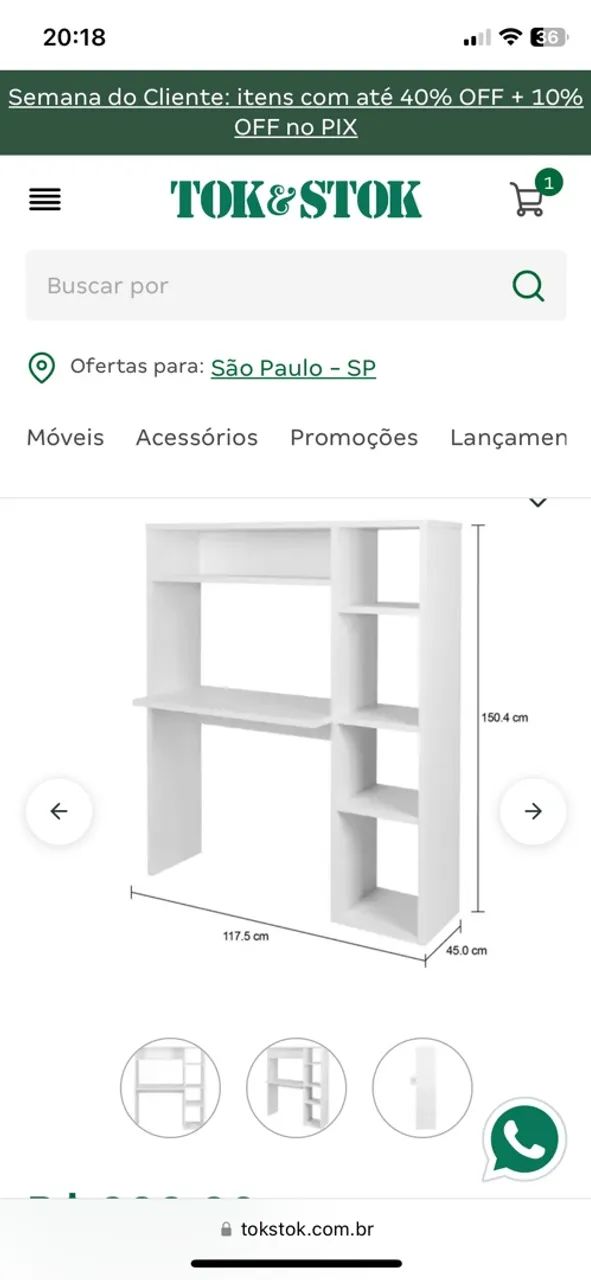 Escrivaninha Tok Stok - Foto 3