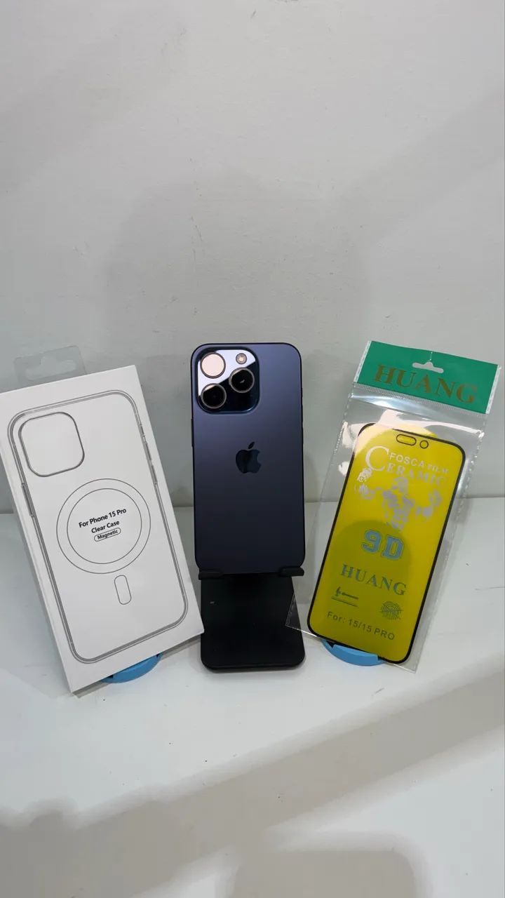iPhone 15 pro Titânio azul 