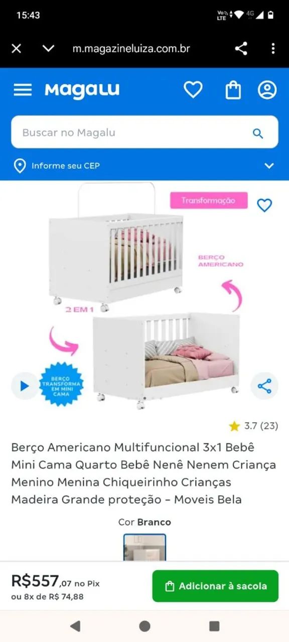 Vendo berço 3 em 1 - Foto 5