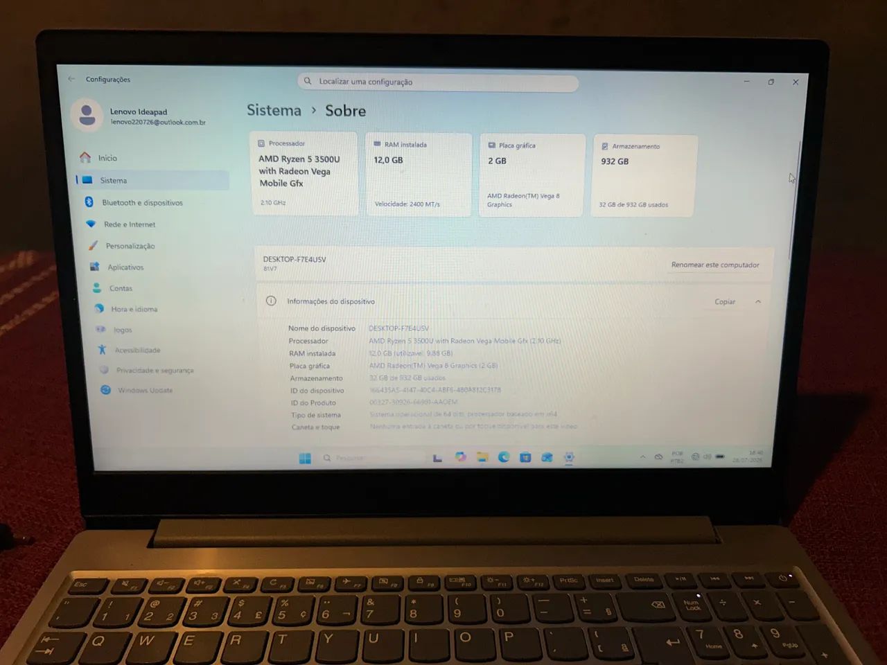 Notebook Lenovo Ideapad S145