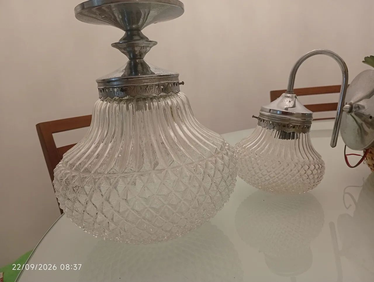 Lustre e arandela vintage 