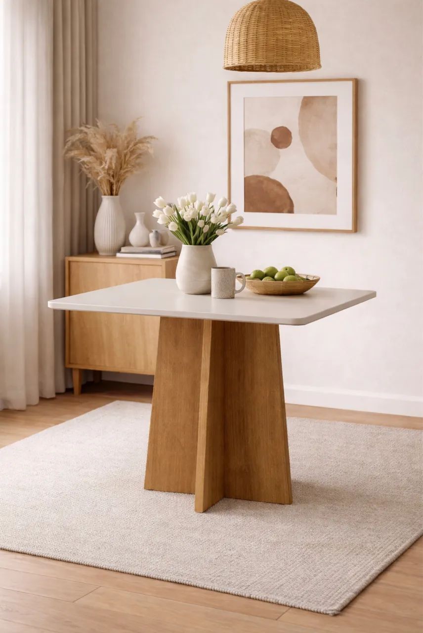 Conjunto de Mesa e Cadeiras Contemporâneo