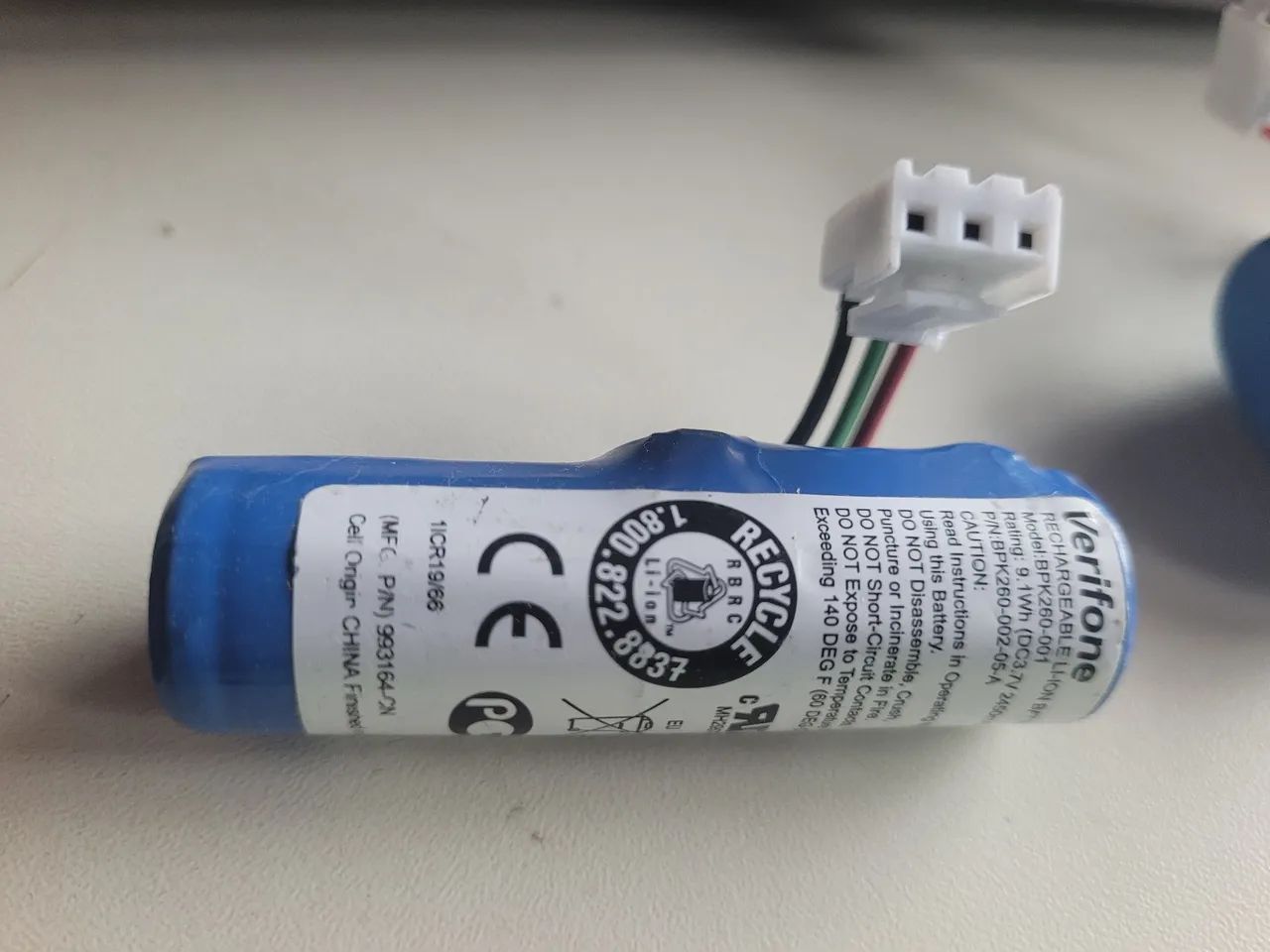 Bateria Para Maquina Verifone Vx 685 Cor Azul