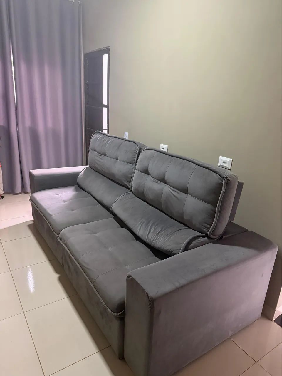 Sofá retrátil e reclinável 2,50M - Foto 2