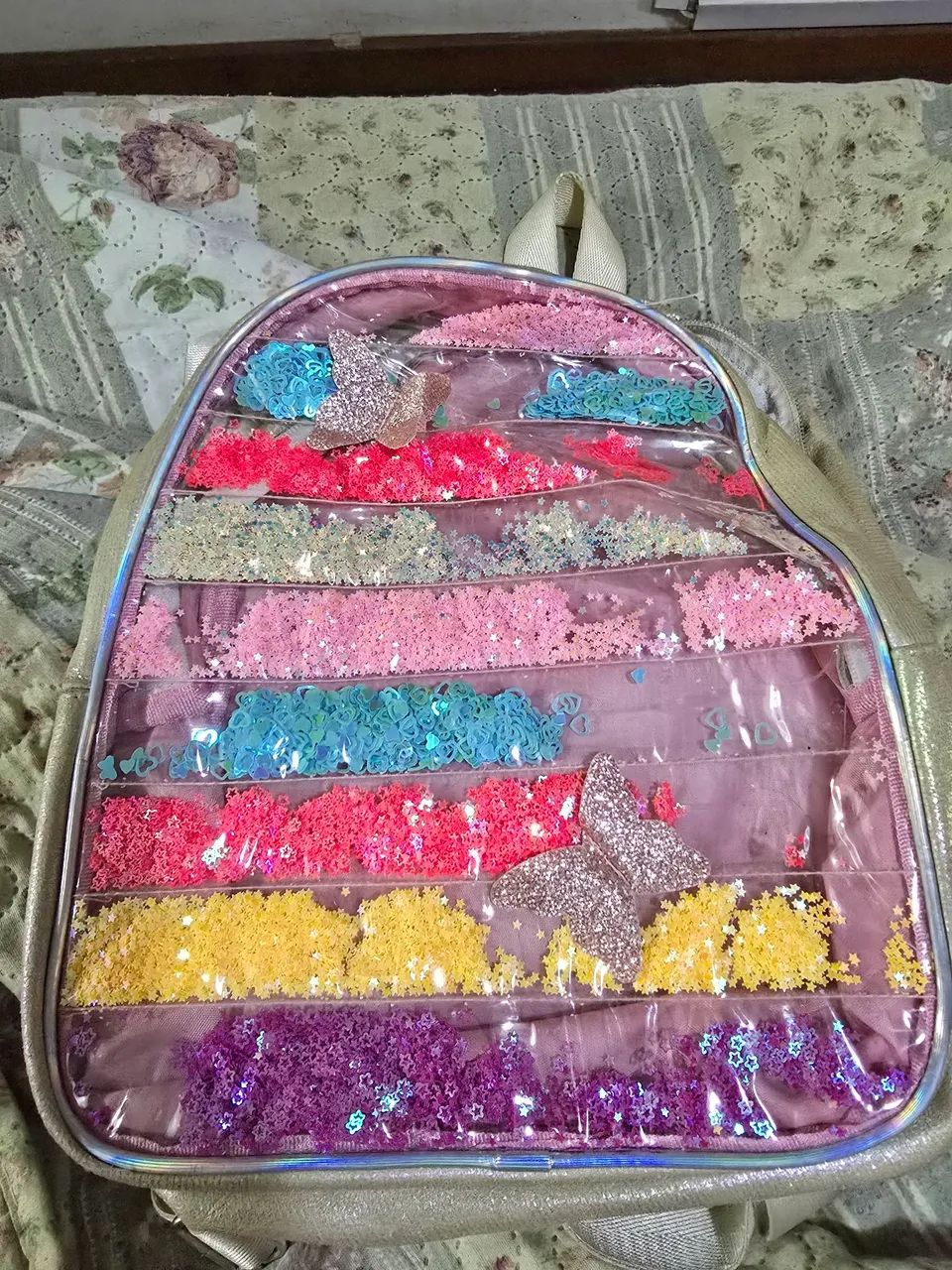 Mochila de glitter da Favo de Mel  - Foto 2