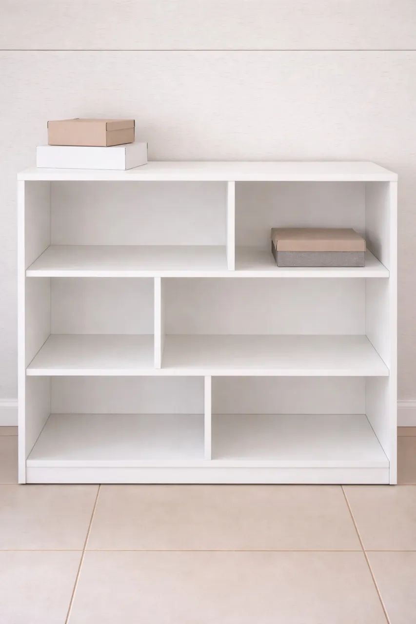 White Shelving Unit with Niches (MDF)