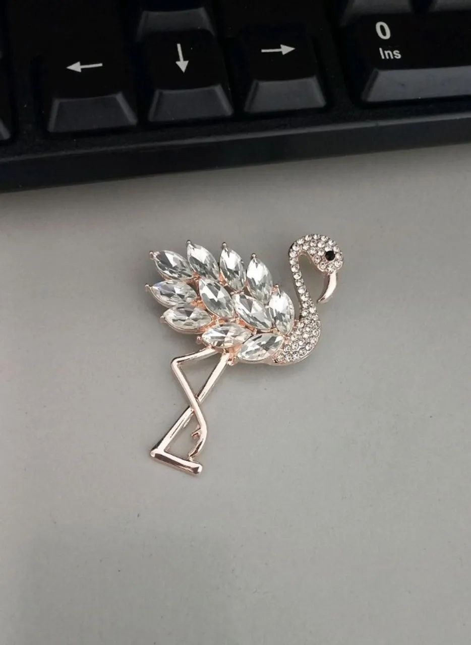 Broche de Flamingo Luxo (novo) - Foto 4