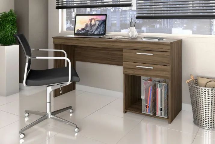 Mesa de escritório com 2 gavetas - Foto 3
