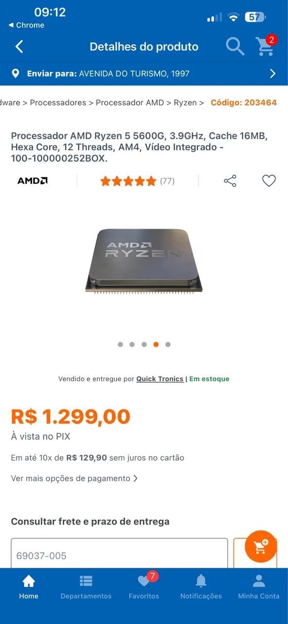 Processador Ryzen 5 5600G - Foto 2