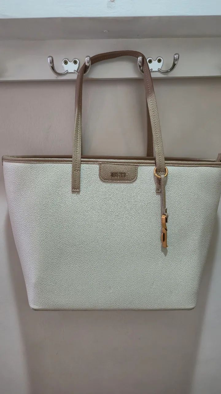 Bolsa bege Santa Lolla Original Nova!