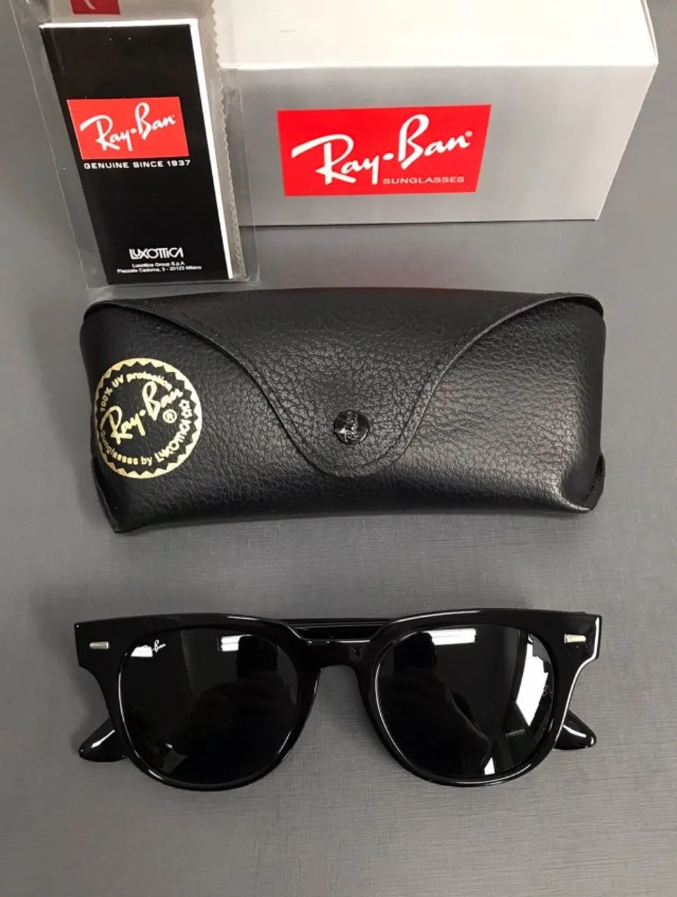 óculos de sol ray ban meteor black piano - Foto 3