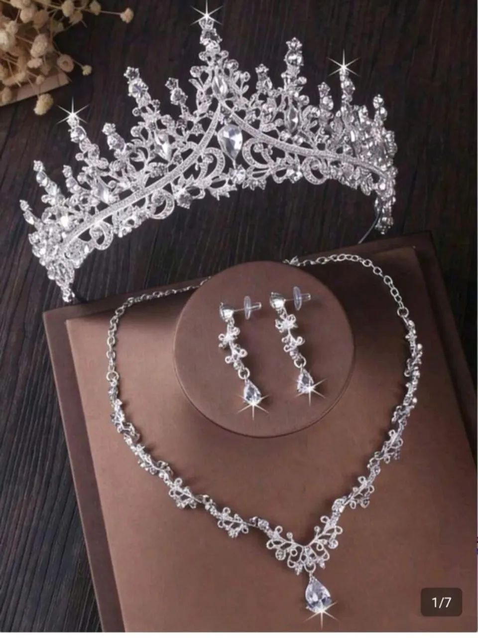 Grinalda com Colar e Brinco - Casamento