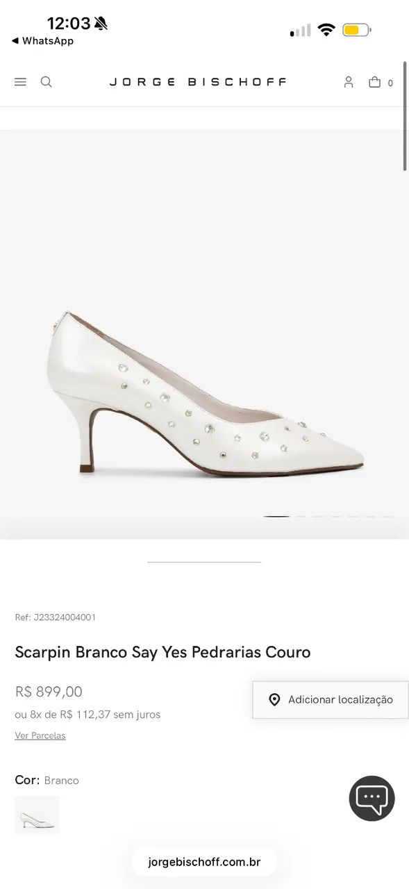 Scarpin Branco noiva 