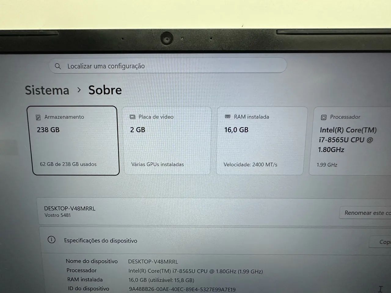 Notebook del Vostro Intel i7 | 16GB | SSD | Nvidia GeForce  - Foto 4