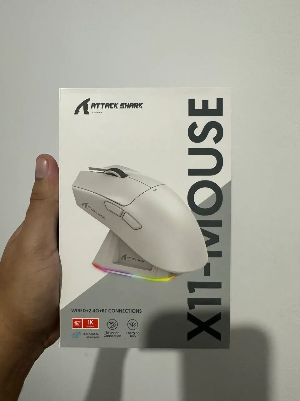 Mouse attack shark X11  - LACRADO | BLACK/ WHITE