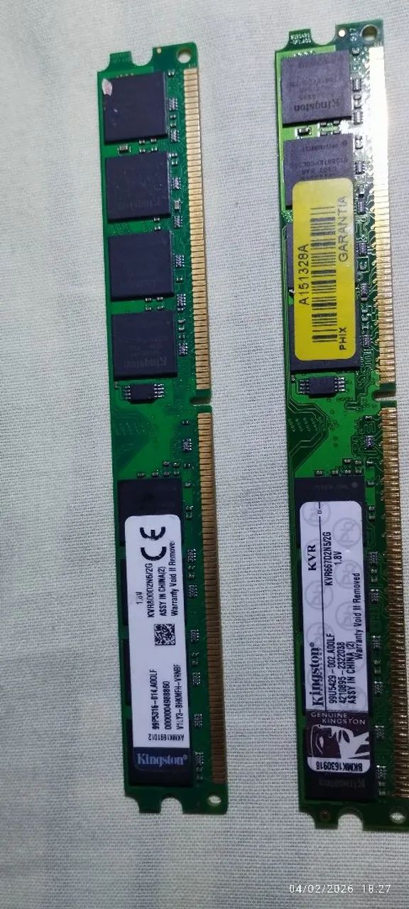 Vendo memóriaz DDR2 de 2gigas e 1 giga - Foto 3