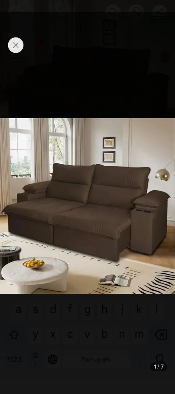 Sofa retrátil confortável 