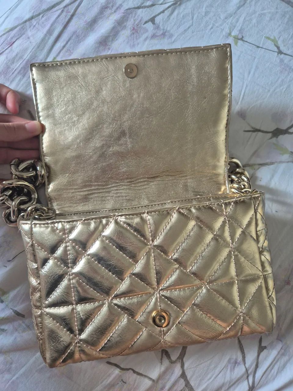 Bolsa Zara com corrente dourada  - Foto 2