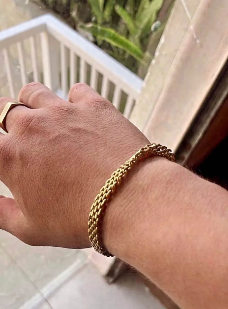 Pulseiras masculinas de aço inoxidável  - Foto 5