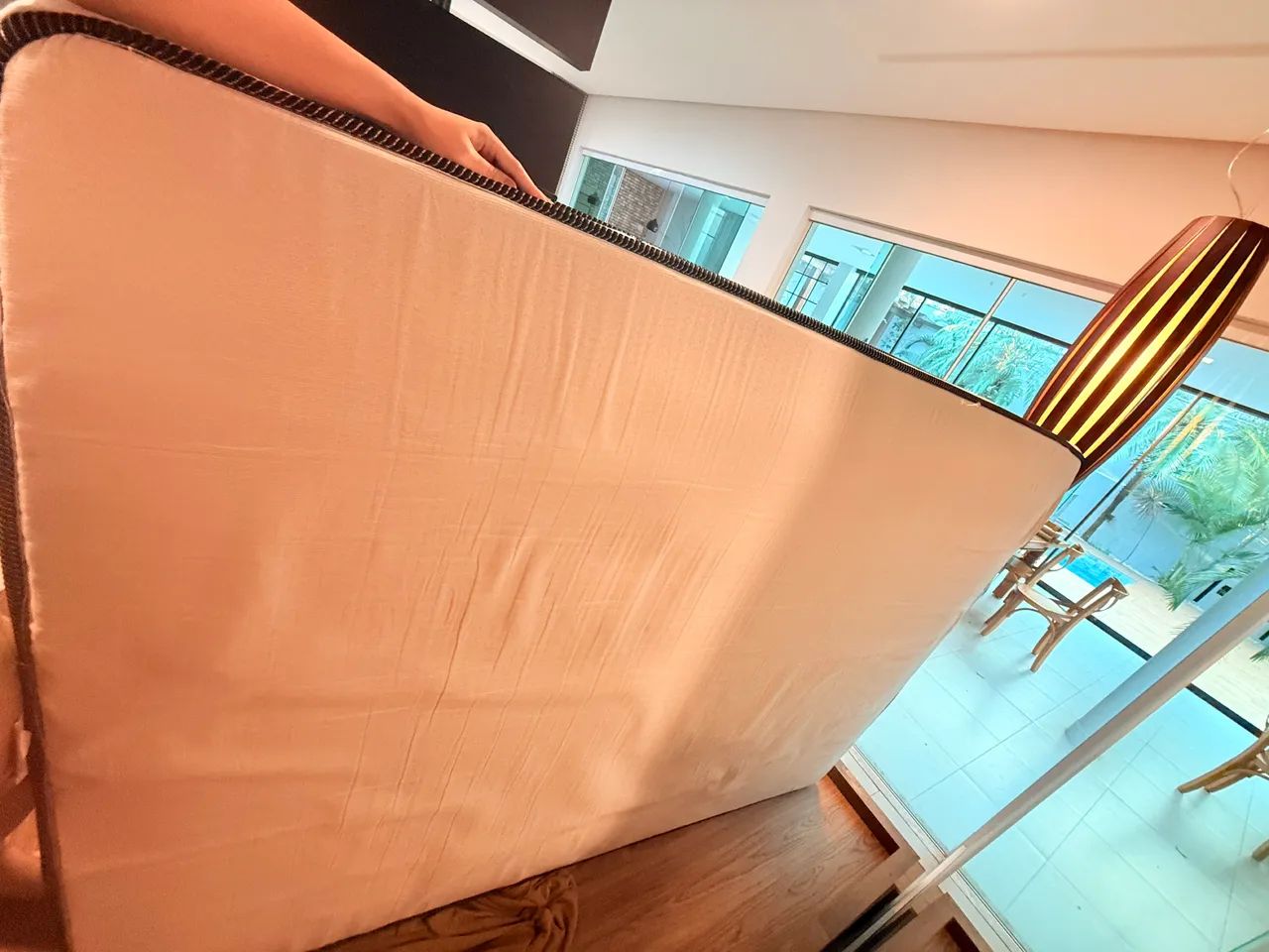 Cama ortobom+ box e cabeceira incluso !!! Sem manchas  - Foto 4